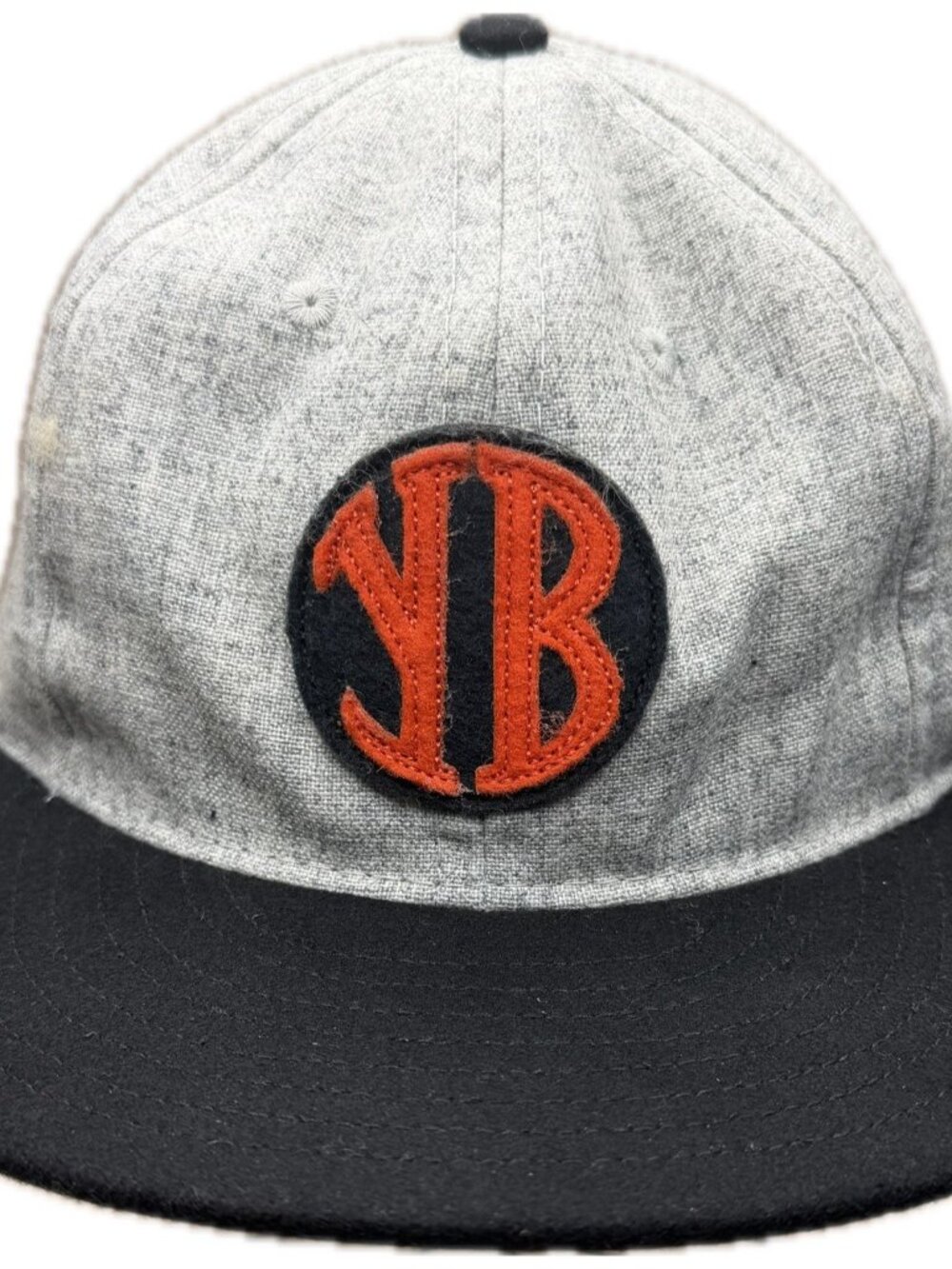Ebbets Field Flannels Baseball Cap Mens OS Gray Black Vintage Authentic USA Made